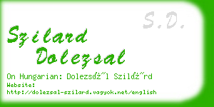 szilard dolezsal business card